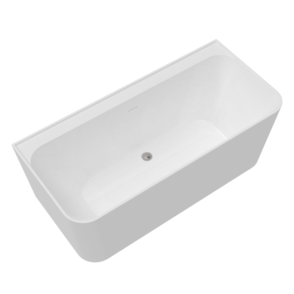 Celeste Back To Wall Modern Bath (1400 X 750mm With Chrome Waste)