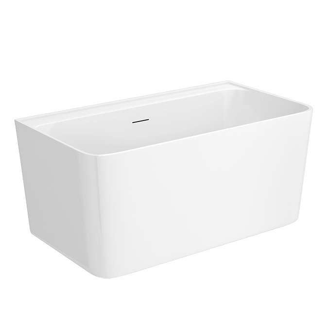 Celeste 1400 x 750 Back to Wall Modern Bath with Chrome Waste