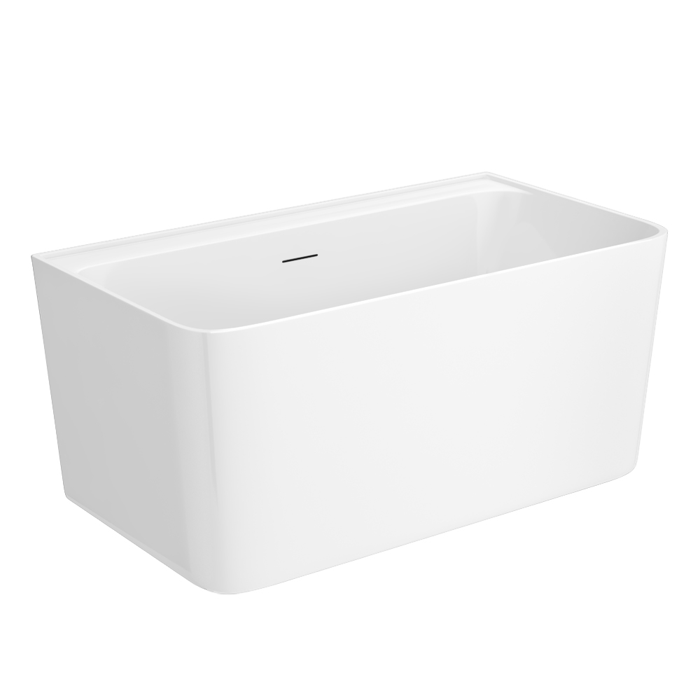 Celeste Back to Wall Modern Bath (1400 x 750mm with Chrome Waste)