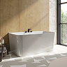 Celeste 1400 x 750 Back to Wall Modern Bath with Chrome Waste