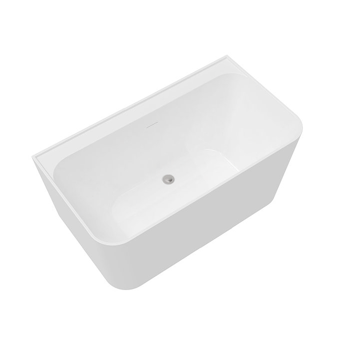 Celeste 1400 x 750 Back to Wall Modern Bath with Chrome Waste