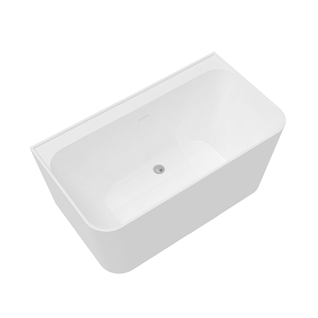 Celeste Back to Wall Modern Bath (1400 x 750mm with Chrome Waste)