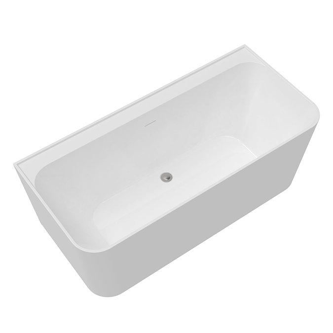 Celeste 1700 x 750 Back to Wall Modern Bath with Chrome Waste