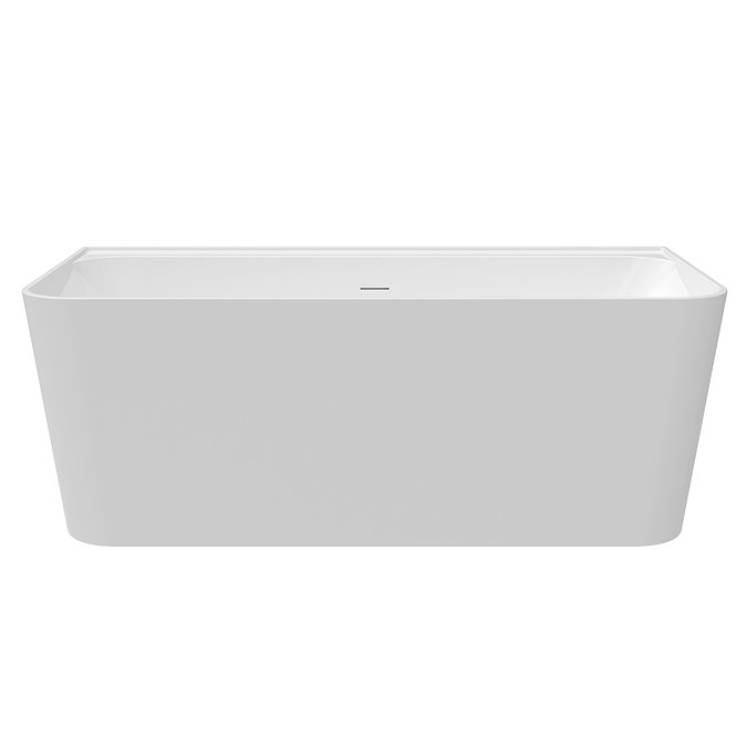 Celeste 1700 x 750 Back to Wall Modern Bath with Chrome Waste