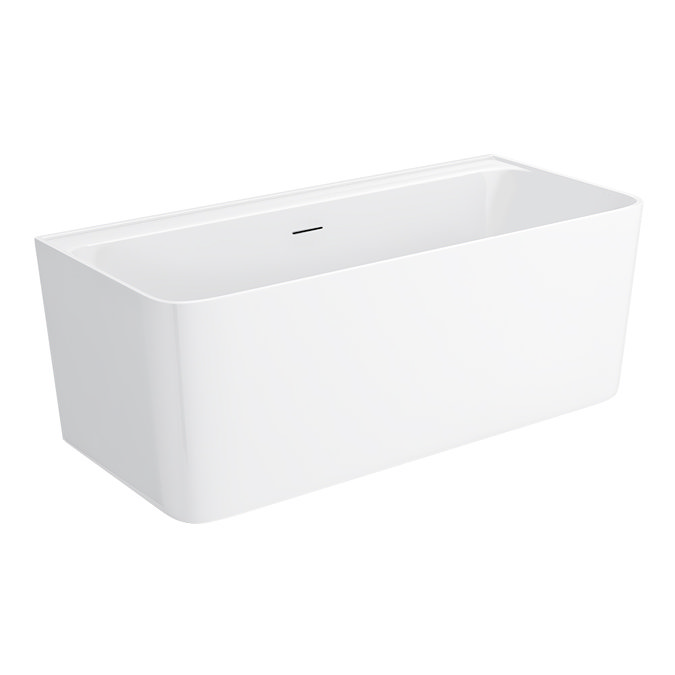 Celeste 1700 x 750 Back to Wall Modern Bath with Chrome Waste