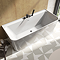 Celeste 1700 x 750 Back to Wall Modern Bath with Chrome Waste