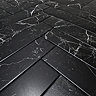 Centola Black Marble Effect Wall & Floor Tiles - 62 x 235mm