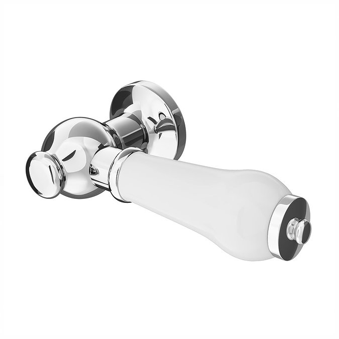 Chatsworth Ceramic Cistern Lever White & Chrome