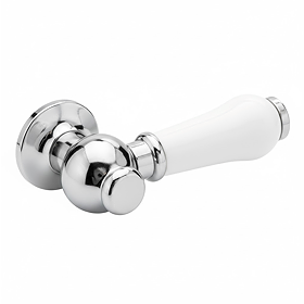 Chatsworth Ceramic Cistern Lever White & Chrome