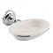 Hudson Reed Traditional Ceramic Soap Dish with Chrome Ring Holder - LH303 Large Image