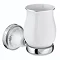 Charlbury Traditional Ceramic Tumbler & Holder - Chrome Large Image