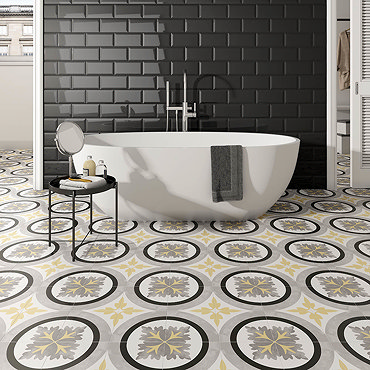 Charlbury Yellow Wall and Floor Tiles - 200 x 200mm  Profile Large Image