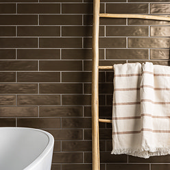Charon Dark Gold Metallic Effect Wall Tiles 75 x 300mm