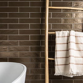 Charon Dark Gold Metallic Effect Wall Tiles 75 x 300mm