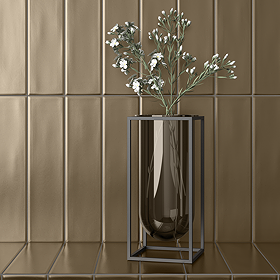 Charon Dark Gold Metallic Effect Tiles 75 x 300mm