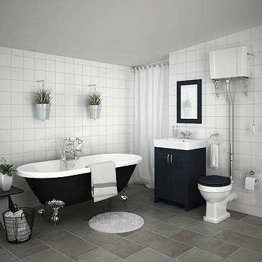 Chartsworth High Level Graphite Roll Top Bathroom Suite  Profile Large Image