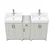 Chatsworth Traditional Grey Double Basin Vanity + Cupboard Combination Unit  Feature Large Image