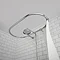 Chatsworth 1200 x 630mm Oval Shower Curtain Rail with 200mm Rose + Exposed Shower Valve  Feature Large Image