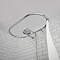 Chatsworth 1200 x 630mm Oval Shower Curtain Rail with 200mm Rose + Exposed Shower Valve Feature Large Image