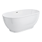 Chatsworth 1500 Freestanding Curved Bath - Double Ended with Chrome Waste