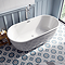 Chatsworth 1500 Freestanding Curved Bath - Double Ended with Chrome Waste