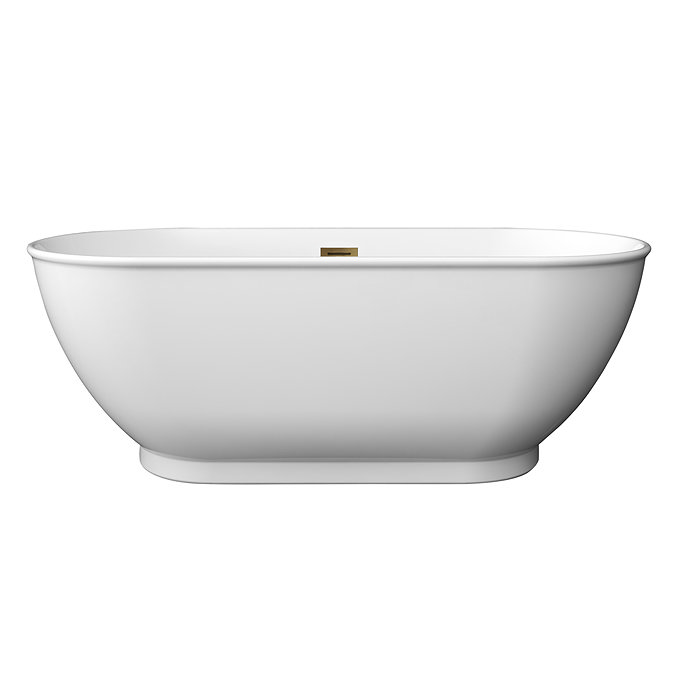 Chatsworth 1700 Freestanding Curved Bath - Double Ended with Antique Brass Waste