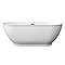 Chatsworth 1700 Freestanding Curved Bath - Double Ended with Antique Brass Waste