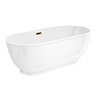 Chatsworth 1700 Freestanding Curved Bath - Double Ended with Antique Brass Waste