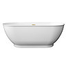 Chatsworth 1700 Freestanding Curved Bath – Double Ended with Brushed Brass Waste