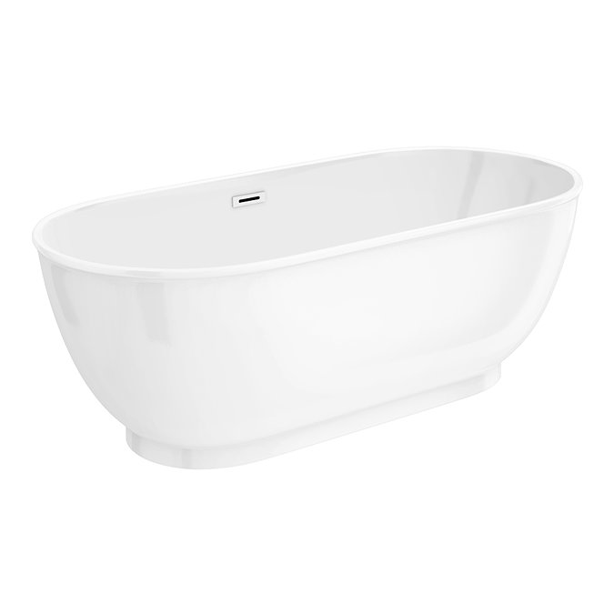 Chatsworth 1700 Freestanding Curved Bath - Double Ended with Chrome Waste