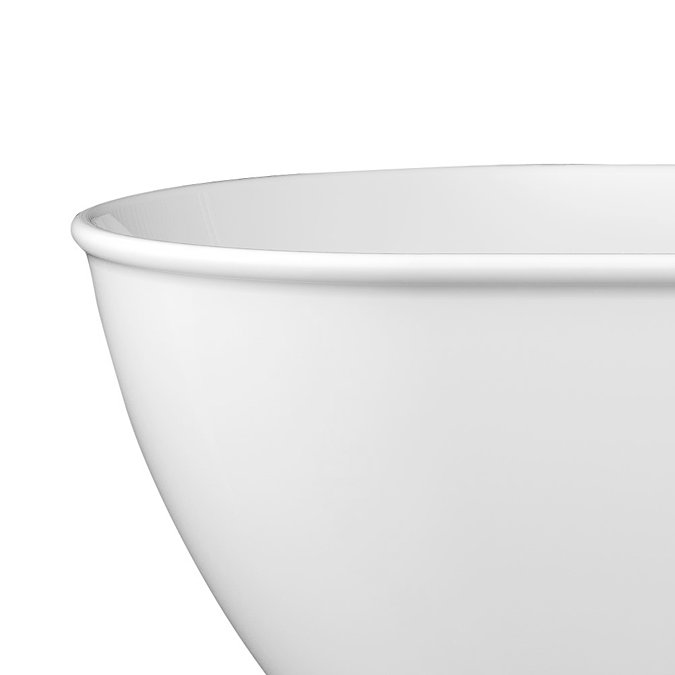 Chatsworth 1700 Freestanding Curved Bath - Double Ended with Matt Black Waste