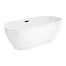 Chatsworth 1700 Freestanding Curved Bath - Double Ended with Matt Black Waste