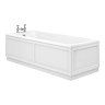 Chatsworth 1700 x 700 Single Ended Bath + White Panels  Profile Large Image