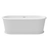 Chatsworth 1800 Roll Top Freestanding Curved Bath - Double Ended with Chrome Waste