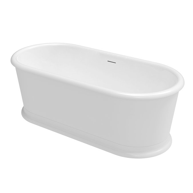 Chatsworth 1800 Roll Top Freestanding Curved Bath - Double Ended with Chrome Waste