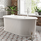 Chatsworth 1800 Roll Top Freestanding Curved Bath - Double Ended with Chrome Waste