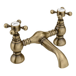 Chatsworth 1928 Antique Brass Crosshead Bath Filler Tap
