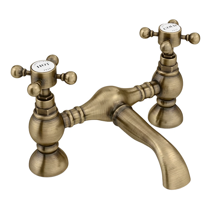 Chatsworth 1928 Antique Brass Crosshead Bath Filler Tap