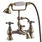 Chatsworth 1928 Antique Brass Crosshead Freestanding Bath Shower Mixer Tap  Profile Large Image