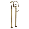 Chatsworth 1928 Antique Brass Crosshead Freestanding Bath Shower Mixer Tap