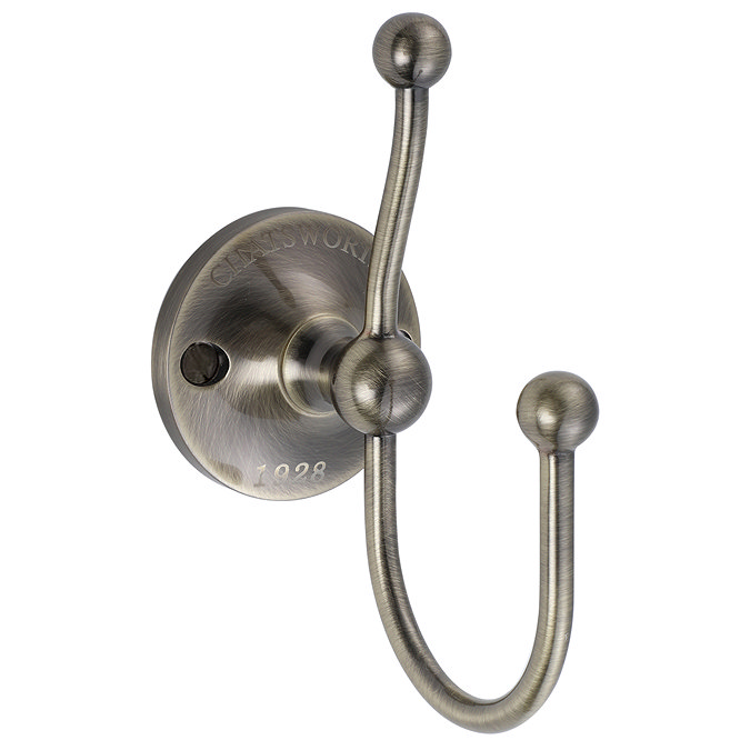 Chatsworth Traditional Chrome Double Robe Hook at Victorian Plumbing UK