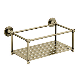 Chatsworth 1928 Antique Brass Traditional Large Bottle Rack