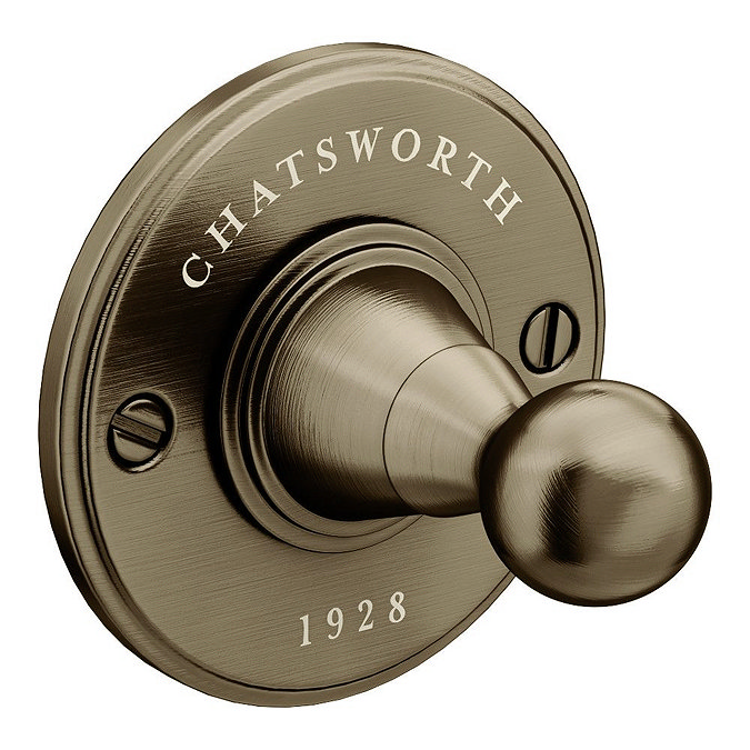 Chatsworth 1928 Antique Brass Traditional Robe Hook Large Image
