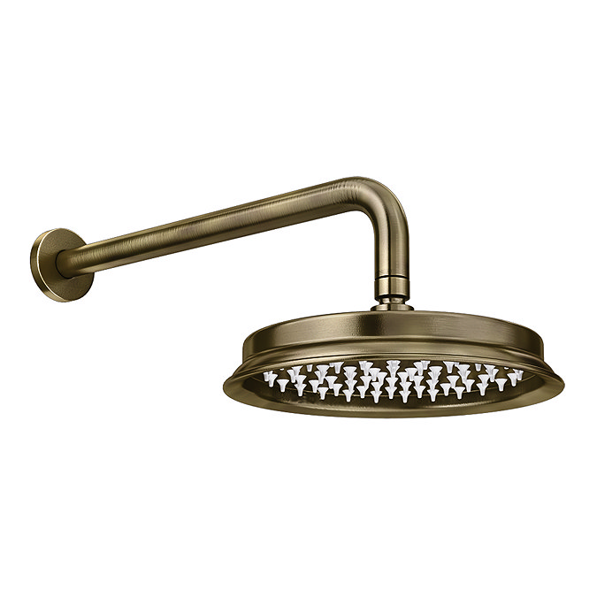 Chatsworth 1928 Antique Brass Traditional Shower with Concealed Valve + 8" AirTec Head