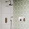 Chatsworth 1928 Antique Brass Traditional Shower with Concealed Valve, 8" Head + Handset