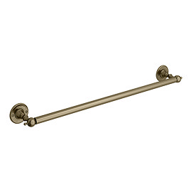 Chatsworth 1928 Antique Brass Traditional Single Towel Rail