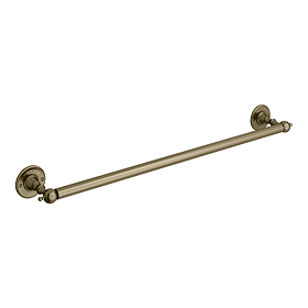 British made, Classical Single Towel Bar - Brass Rail from Thomas