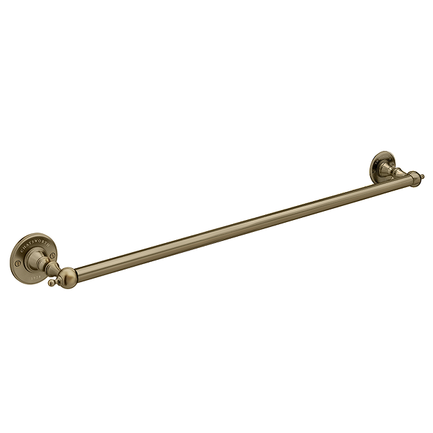 Chatsworth 1928 Traditional Single Towel Rail Antique Brass | Victorian