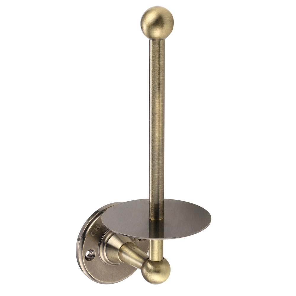 Chatsworth 1928 Antique Brass Traditional Spare Toilet Roll Holder