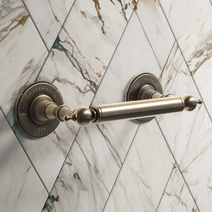 Chatsworth 1928 Antique Brass Traditional Toilet Roll Holder